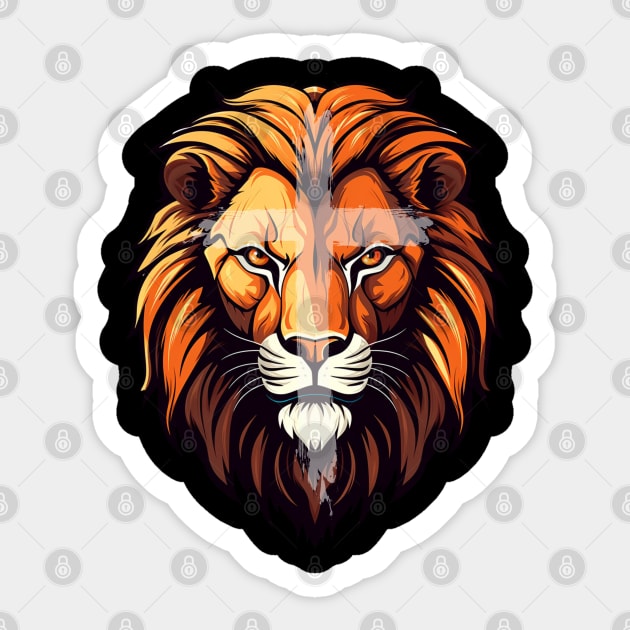 Jesus Lion of Judah Jesus Cross Faith Christian Sticker by AE Desings Digital